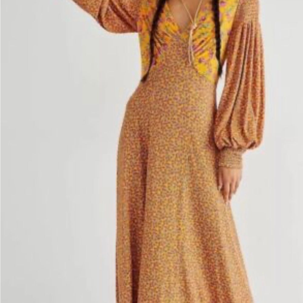 NEW Free People Love Story Maxi Dress Floral Print Size XS - Picture 5 of 11